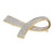 .70 Carat Pave Diamond Two Tone Gold Ribbon Brooch Pendant 