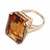 36.60 Carat Madera Emerald Cut Citrine Yellow Gold Cocktail Ring