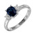 Peter Suchy GIA Certified 1.13 Carat Sapphire Diamond White Gold Engagement Ring