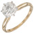 GIA Certified 1.5 Carat Diamond Two Tone Gold Solitaire Engagement Ring 