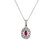 Peter Suchy GIA Certified 1.32 Carat Ruby Diamond White Gold Pendant Necklace