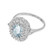 2.34 Carat Aquamarine Diamond White Gold Ring