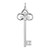 Tiffany & Co .3 Carat Diamond White Gold Fleur De Lis Key Pendant 