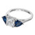 Peter Suchy GIA Certified 2.22 Sapphire Diamond Platinum Engagement Ring