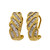 Vintage 1960 Diamond Hoop Earrings .75cts Baguette Earrings 