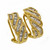 Vintage 1960 Diamond Hoop Earrings .75cts Baguette Earrings 
