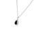.50 Carat Pear Sapphire Round Diamond Halo 18k White Gold Pendant Necklace