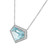 Peter Suchy 10.04 Carat Aquamarine Diamond Halo White Gold Pendant Necklace