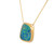 4.85 Carat Boulder Opal Diamond Yellow Gold Pendant Necklace