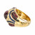 10.25 Carat Garnet Sapphire Diamond Yellow Gold Ring