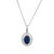 Peter Suchy GIA Certified 1.11 Carat Sapphire Diamond White Gold Pendant Necklace