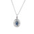 Peter Suchy GIA Certified 1.11 Carat Sapphire Diamond White Gold Pendant Necklace