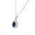 Peter Suchy GIA Certified 1.11 Carat Sapphire Diamond White Gold Pendant Necklace