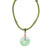 Halolith Jadiete Jade Pendant Silk Cord Necklace
