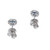 Peter Suchy .37 Carat Blue Sapphire Diamond White Gold Halo Earrings