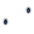 Peter Suchy .49 Carat Blue Sapphire Diamond White Gold Halo Earrings