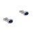 Peter Suchy .49 Carat Blue Sapphire Diamond White Gold Halo Earrings
