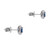 Peter Suchy .49 Carat Blue Sapphire Diamond White Gold Halo Earrings