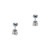 Peter Suchy .20 Carat Blue Sapphire Diamond White Gold Halo Earrings