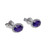 Peter Suchy .84 Carat Amethyst Diamond Halo Earrings