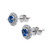 Peter Suchy .71 Carat Blue Sapphire Diamond White Gold Halo Earrings