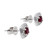 Peter Suchy .53 Carat Ruby Diamond White Gold Halo Earrings