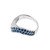 NAFCO .80 Carat Sapphire Diamond White Gold Ring
