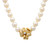 1.05 Carat Diamond Pearl Yellow Gold Necklace