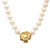 1.05 Carat Diamond Pearl Yellow Gold Necklace