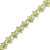 74.00 Carat Pear Peridot Yellow Gold Flower Necklace