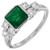 GIA Certified .95 Carat Emerald Diamond White Gold Engagement Ring