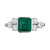 GIA Certified .95 Carat Emerald Diamond White Gold Engagement Ring