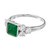 GIA Certified .95 Carat Emerald Diamond White Gold Engagement Ring