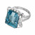 10.83 Carat Emerald Cut Aquamarine Diamond White Gold Cocktail Ring