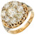 EGL 3.05 Carat Diamond Victorian Enamel Yellow Gold Cocktail Cluster Ring