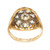 EGL 3.05 Carat Diamond Victorian Enamel Yellow Gold Cocktail Cluster Ring