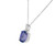 Peter Suchy 4.47 Carat Oval Tanzanite Diamond White Gold Pendant Necklace