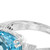 7.00 Carat London Blue Cushion Topaz Diamond White Gold Ring