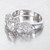 Estate Transitional Cut .81ct Diamond 18k White Gold Pave Engagement Ring