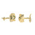 .12 Carat Emerald Yellow Gold Panther Men's Cufflinks