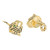 .12 Carat Emerald Yellow Gold Panther Men's Cufflinks