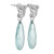 14.64 Carat Briolette Aquamarine Diamond White Gold Dangle Earrings