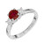 Peter Suchy GIA Certified 1.03 Carat Ruby Diamond White Gold Engagement Ring