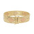 Tri Color Italian Gold Woven Flat Bracelet