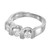 1.00 Carat Round Brilliant Cut Diamond White Gold Three Stone Band Ring