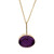 Mento 57.47 Carat Oval Amethyst Yellow Gold Pendant Necklace