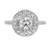 EGL Certified .90 Carat Diamond Halo White Gold Engagement Ring