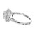 EGL Certified .90 Carat Diamond Halo White Gold Engagement Ring