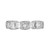1.92 Carat Princess Cut Diamond Platinum Wedding Band Ring