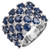 5.75 Carat Sapphire Diamond White Gold Extra Wide Band Ring